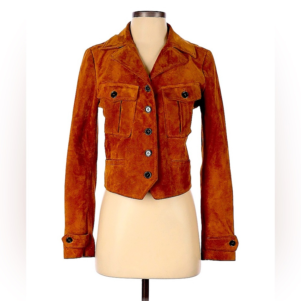 Avec Les Filles leather jacket cropped tailored fit small